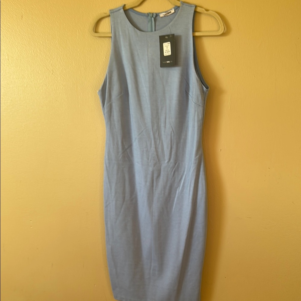 NWT Fashion Nova Dress Large, Light Blue